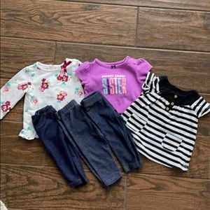 🎀Carter’s infant, girls 3 outfit bundle🎀